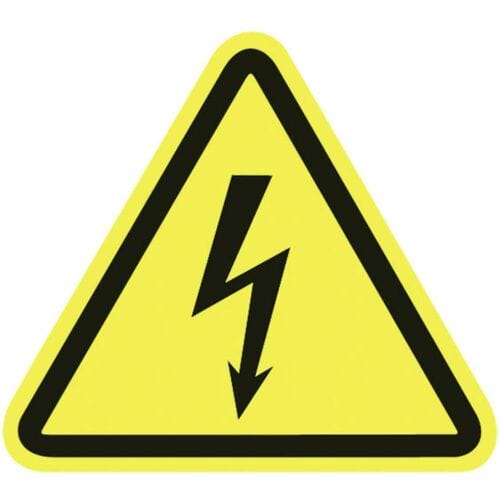 HellermannTyton Waarschuwingsbord Waarschuwing voor elektrische spanning Kunststof 100 stuk(s)
