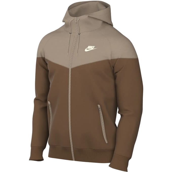 Windjack Heren Sportkleding Geweven gevoerd Windrunner jack met capuchon Lt British Tan/kaki/zeil