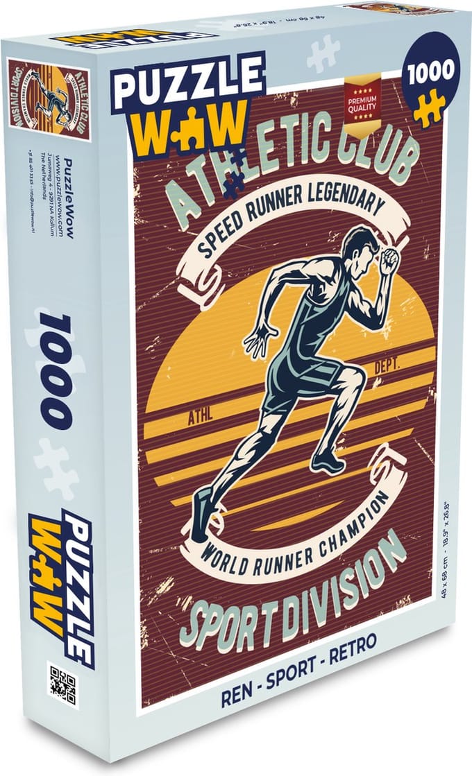 Puzzel Ren - Sport - Retro - Legpuzzel - Puzzel 1000 stukjes volwassenen