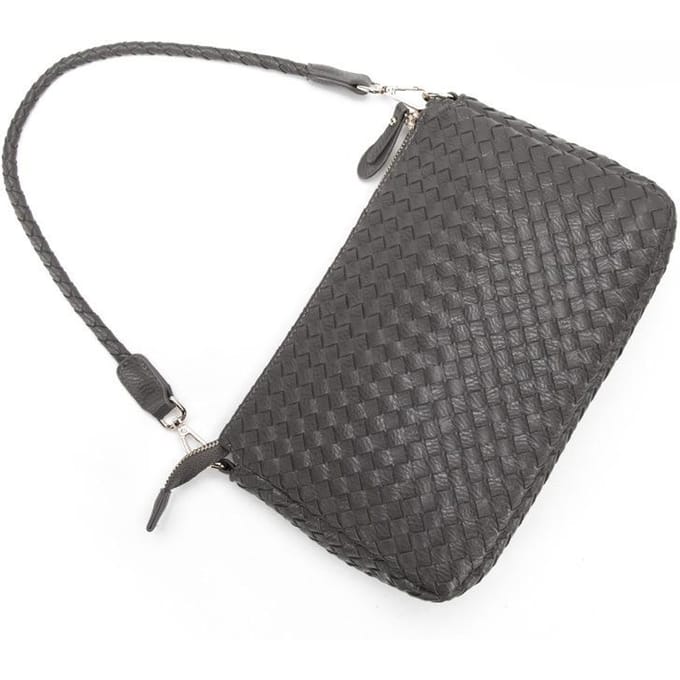 Dames tas, Schoudertas, Geweven Handtas, Modieuze Tas, Crossbody Tas gray