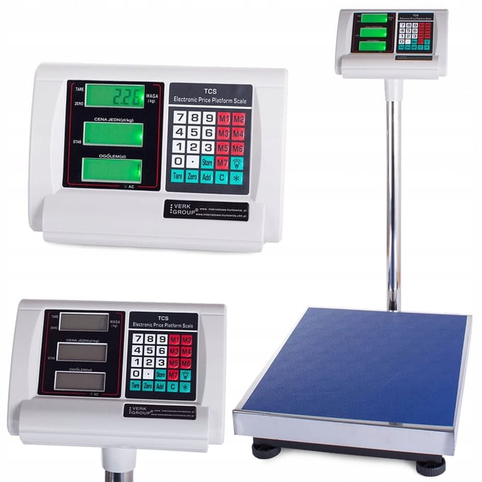 Hangzhou - Elektronische Platformweegschaal - 300kg - LCD-scherm - RVS