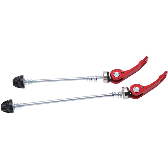 1 Paar Quick Release Fietspen Fietswielnaaf Voor- en Achterpennen FietgereedschapRood rood