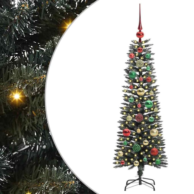 vidaXL - Kunstkerstboom - Groen - 120 - cm - PVC - en - Plastic - en - Staal