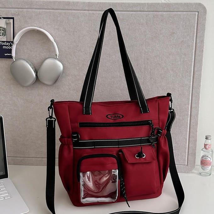 Tutorial Tas Tutorial Tas Meisjes Basisschoolleerlingen Middelbare Schoolleerlingen Draagtas Canvas Schoudertas Crossbodytas brown
