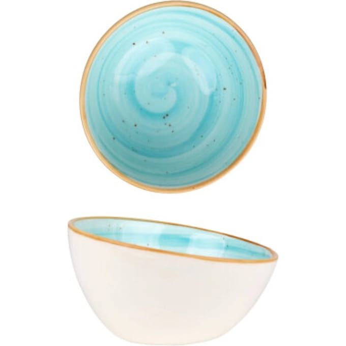 Bonna Kommetje - Aqua - Porselein - 16 cm (350cc) - set van 6