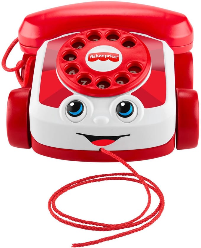 Fisher Price -Price 80's Ruby Red Chatter Phone - Telefoon Grijp- en bijtspeelgoed