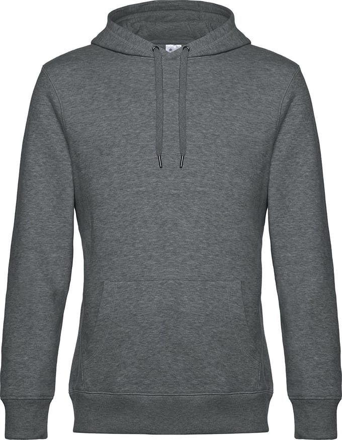KING Hoodie B&C Collectie maat L Heather Mid Grijs