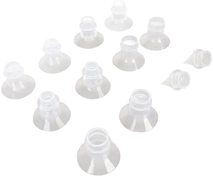 Dailygoods- Borstpomp Flens Inserts - 10 stuks - Siliconen Flens - Duckbill Ventiel - 13mm/15mm/17mm/19mm/21mm - Draagbaar - Borstkolf