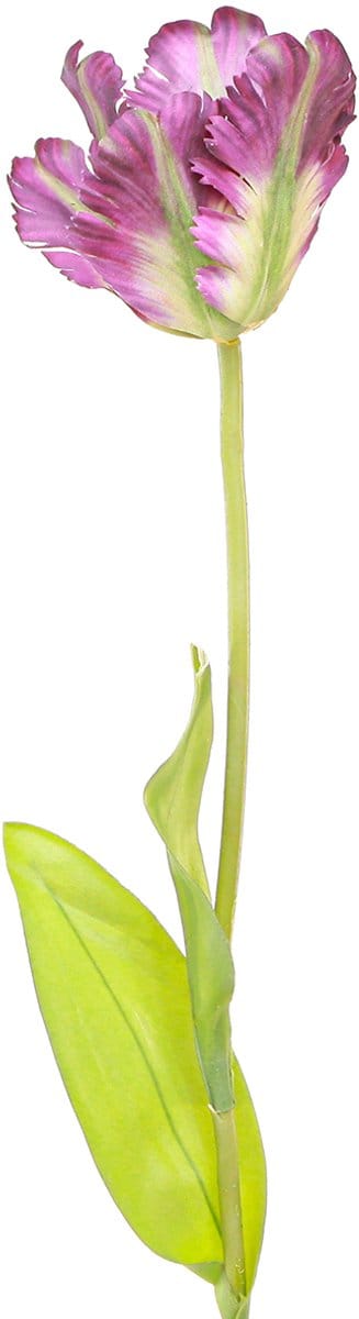 Kunstbloem papegaaitulp kunstdecoratietulp paars 63cm