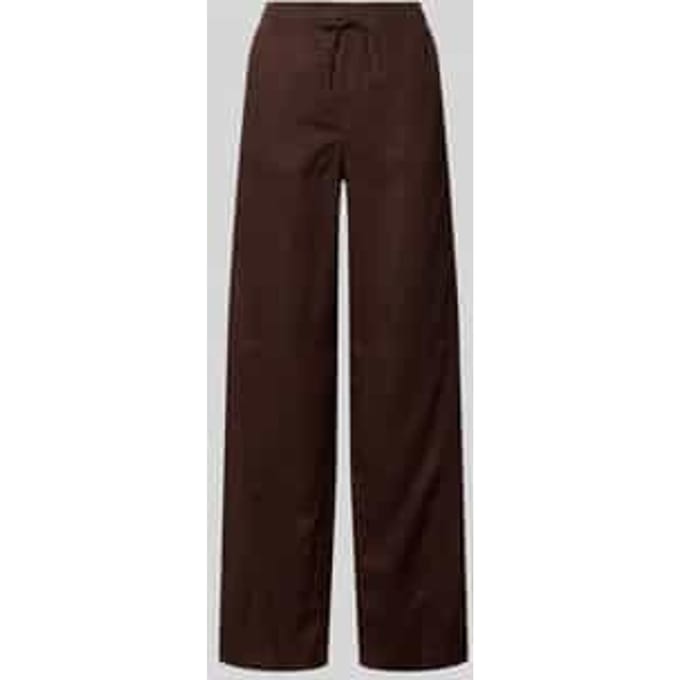 Linnen broek met elastische band model 'Mileni resort'