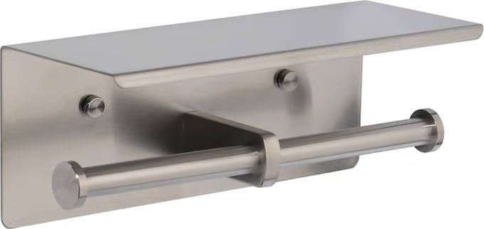 Wiesbaden Brush Dubbele Toiletrolhouder - RVS