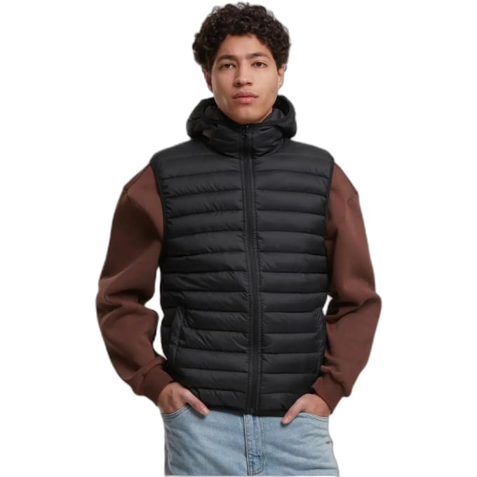 Urban Classics - Light Weigh with hood Mouwloos jacket - M - Zwart