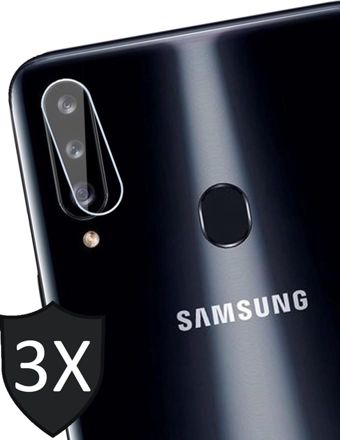 Camera Screenprotector geschikt voor Samsung A20s - 3x Screen Protector Glas