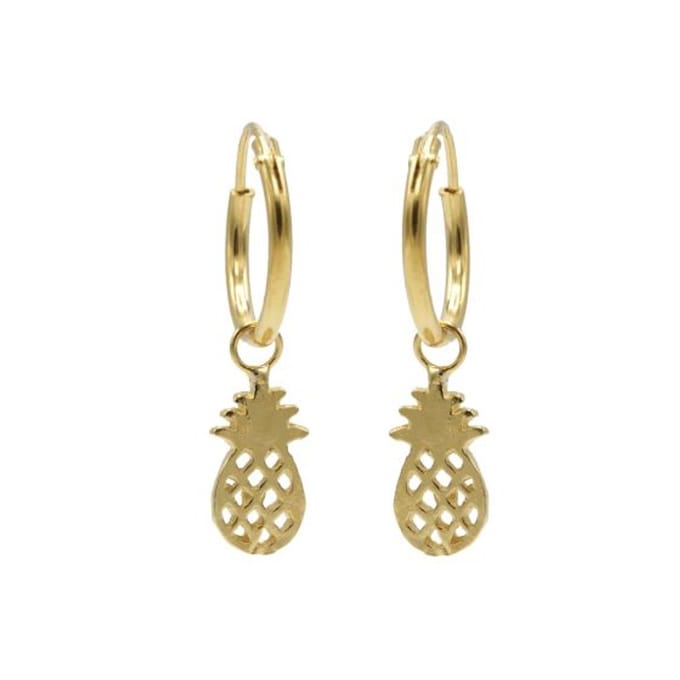 Karma Symbols oorbel M1933 Pineapple Goud