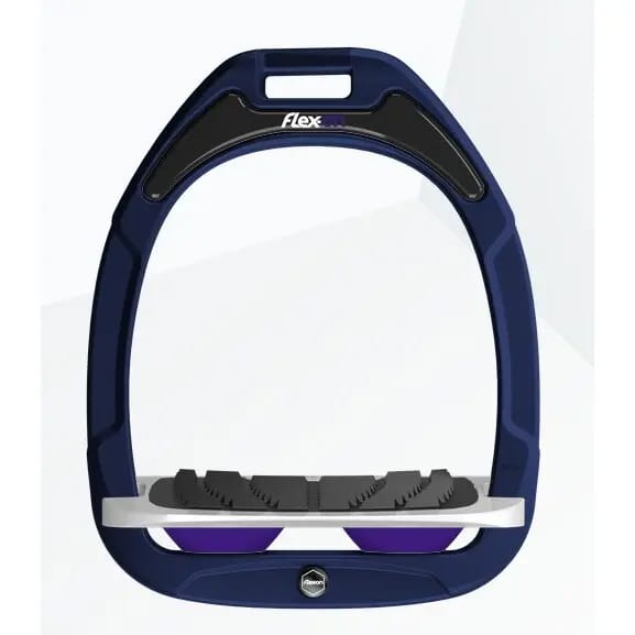 Ingelijnde Grip Marine/Grijs/Paarse Stijgbeugels Flex-On Green Composite