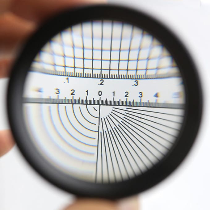 30X schaal loep vergrootglas met 2 schaalplaten draagbare vergrootglas verwisselbaar dradenkruis 10666 zwart