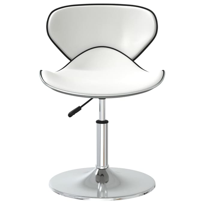 vidaXL - Eetkamerstoelen - 4 - st - kunstleer - wit