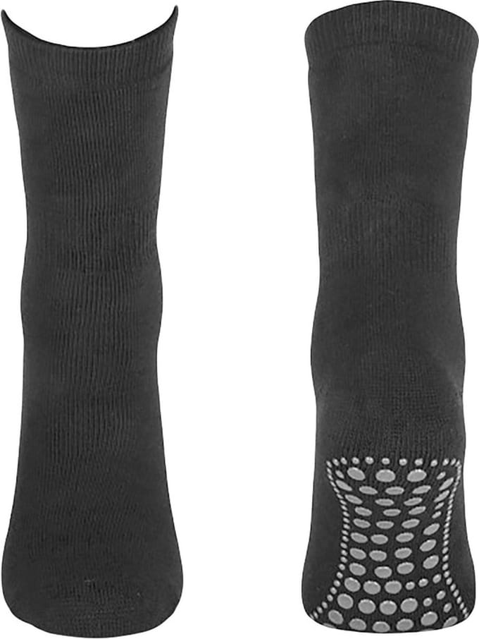 Basset unisex huissokken ABS wool grijs