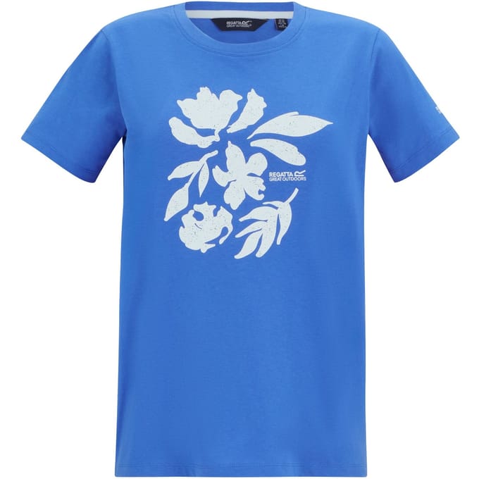 Regatta Dames Filandra VX Bloem Silhouet T-Shirt (Sonic Blauw)
