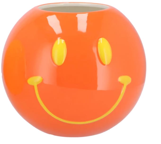 Smiley dutch orange vaas 15x15x12cm