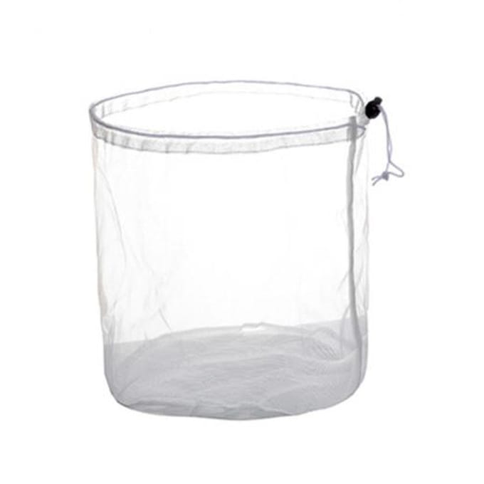 Sac à Linge Cordon Coulissant Machine à Laver Nettoyage Vêtements Lavage Sac Filet(L) white