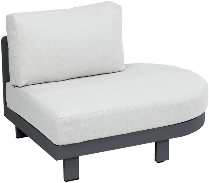 Ovalen bankdeel Tulum | Black & Beige