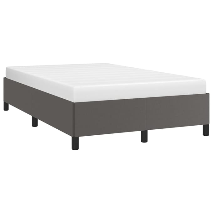 vidaXL - Bedframe - kunstleer - grijs - 120x200 - cm