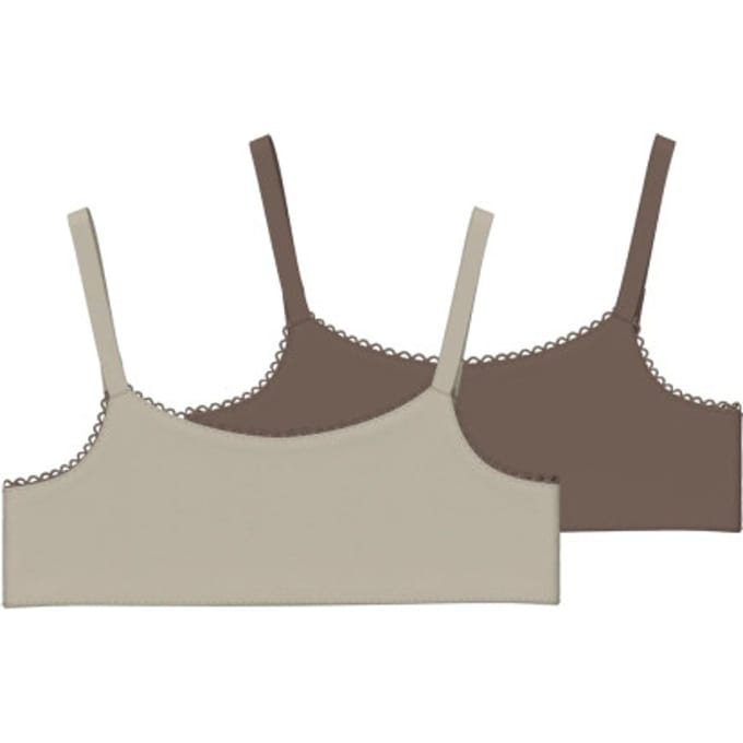 Name It Kinder Topjes Meisjes NKFSHORT Bruin 2-Pack - Maat 116