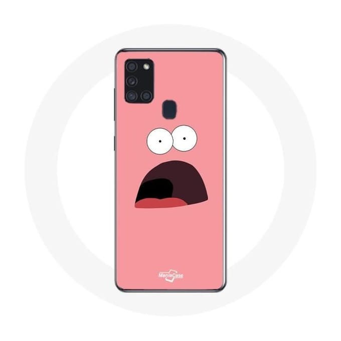 Coque - Maniacase - Galaxy A21S - Souple - Bob l'éponge - Rose rose