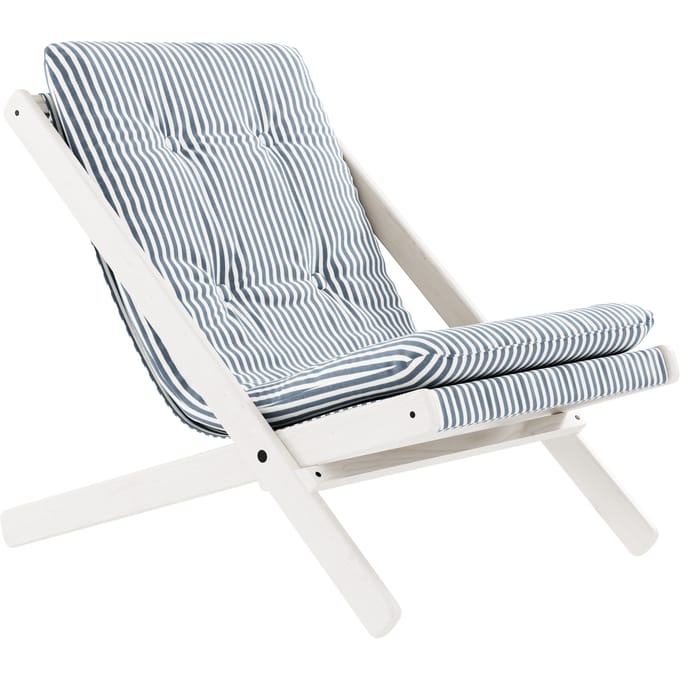 Karup Boogie klapstoel - 611 Beach Blue - 205 white lacquered