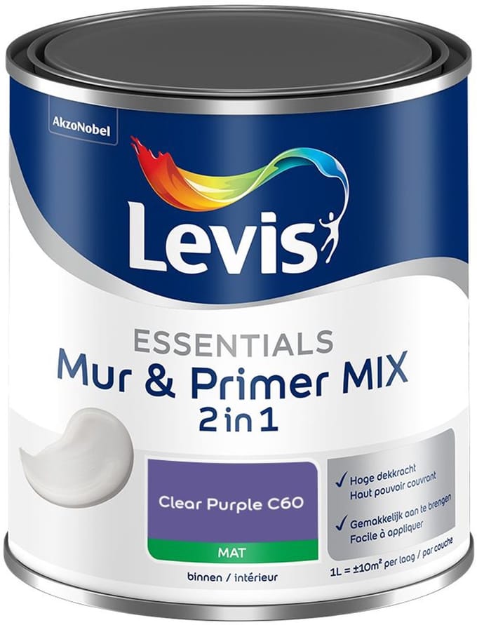 Levis - Essentials Mur & Primer Mix - Clear Purple C60 - Mengverf - 1 L