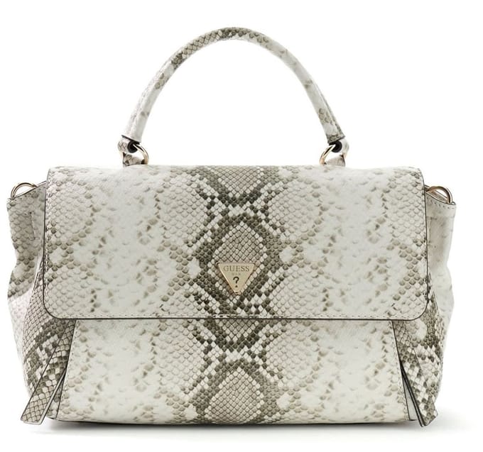 GUESS schoudertas handtas Devon Top Handle Flap Natural wit
