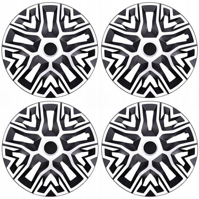 NRM The Best Bicolor - Wieldoppen 14'' - 4 stuks - wit en zwart