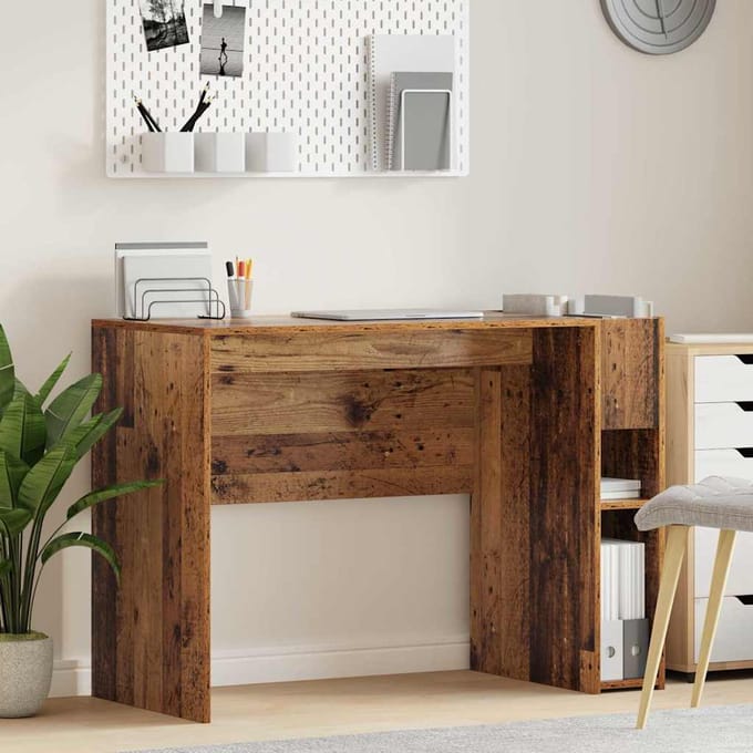 vidaXL - Bureau - Oudhout - Bewerkt - hout - 109 - x - 50 - x - 78 - cm