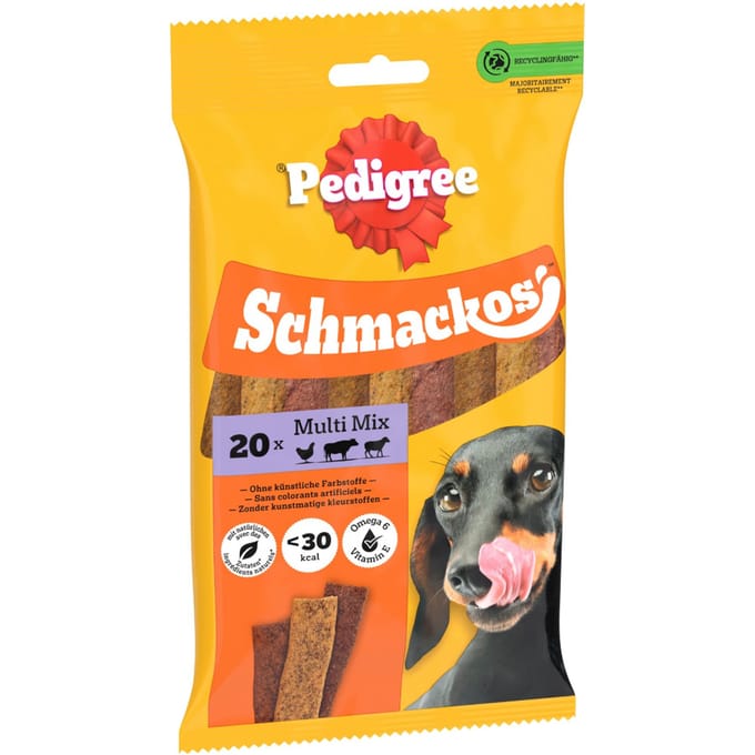 20 stuks Schmackos Mix 3 Soorten Pedigree Hondensnacks
