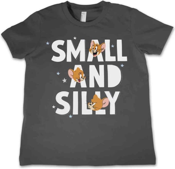 Tom And Jerry Kinder Tshirt -Kids tm 6 jaar- Jerry - Small And Silly Grijs