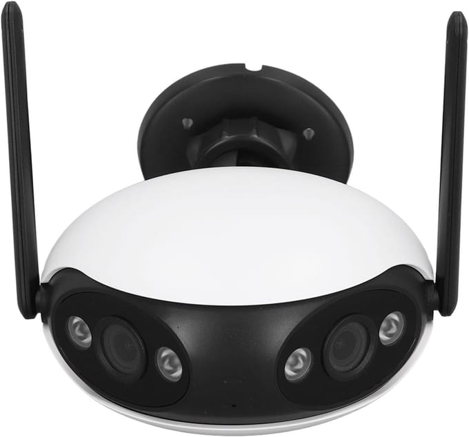 Beveiligingscamera - CCTV Camera - Huisbewaking Binnen Buiten - 180 Graden Panoramisch Dubbele Lens
