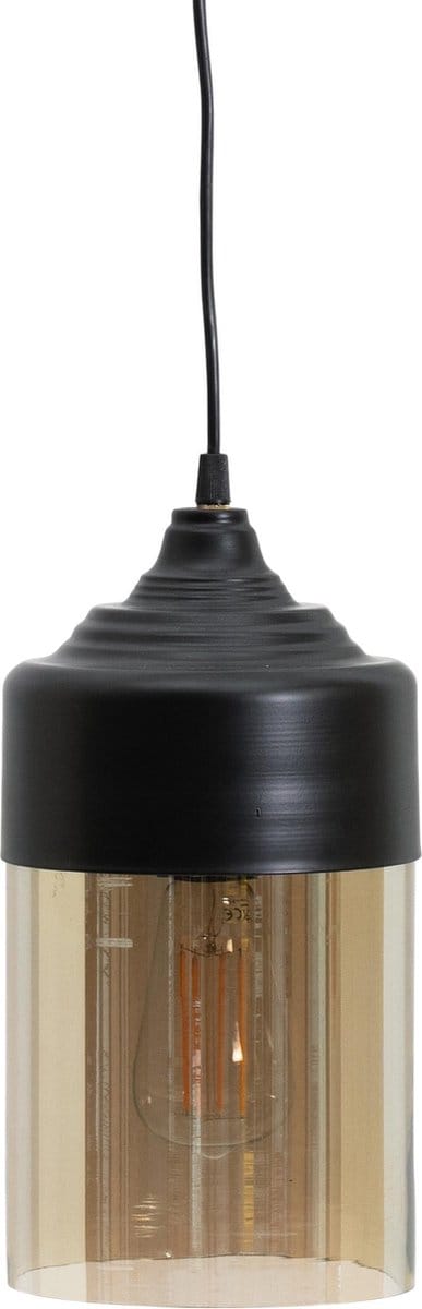 WOOOD Pippa Hanglamp - Glas - Black - 31x16x16