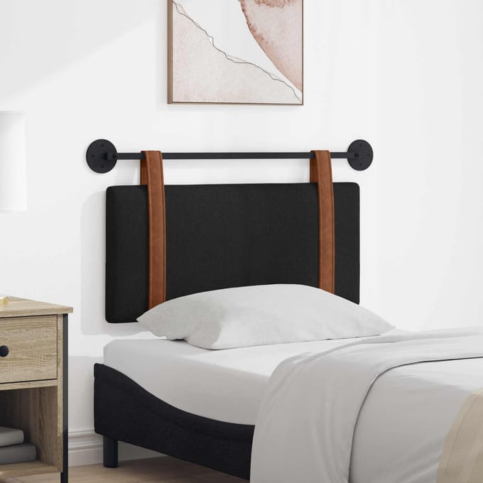 vidaXL - Hangend - hoofdbord - Zwart - Antiek - PU