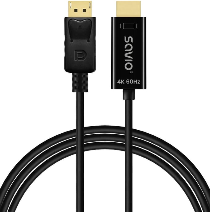 Savio Videoadapter Displayport Naar Hdmi Cl189 4K 60Hz Voor Monitorgebruik