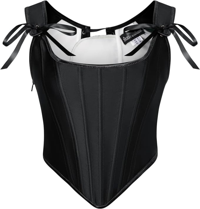 Dames Korset in Renaissance-stijl met Vetersluiting | Vintage Satijnen Bustier
