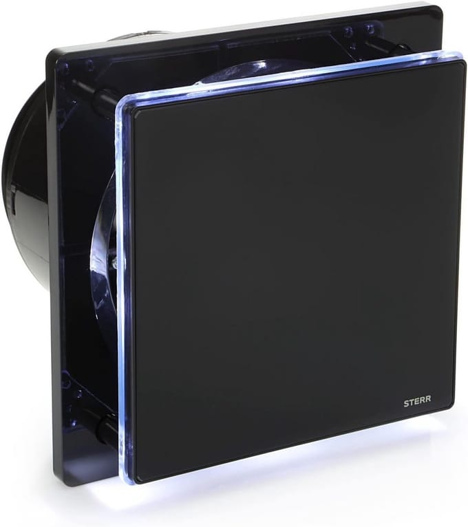 Badkamerventilator - Afzuigventilator Ventilator - Vocht en Geur Weg - Stil met Timer - 150 mm - Zwart