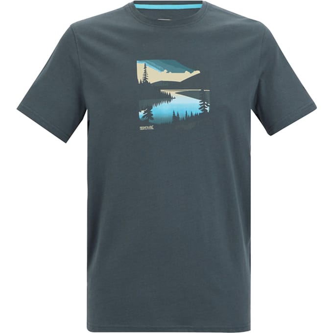 Regatta Heren Breezed Grafisch T-Shirt (Stormgrijs)