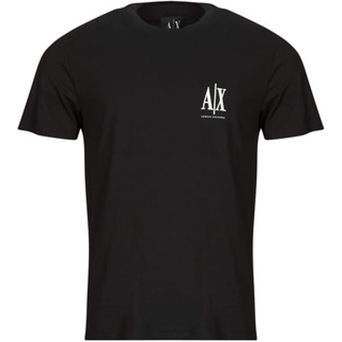 Printed Short Sleeve Round Neck T-shirt - Black Shirts