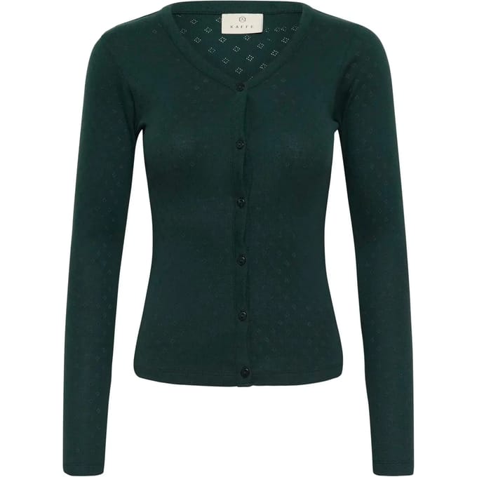 Damesvest KAFFE KAViba Pointelle
