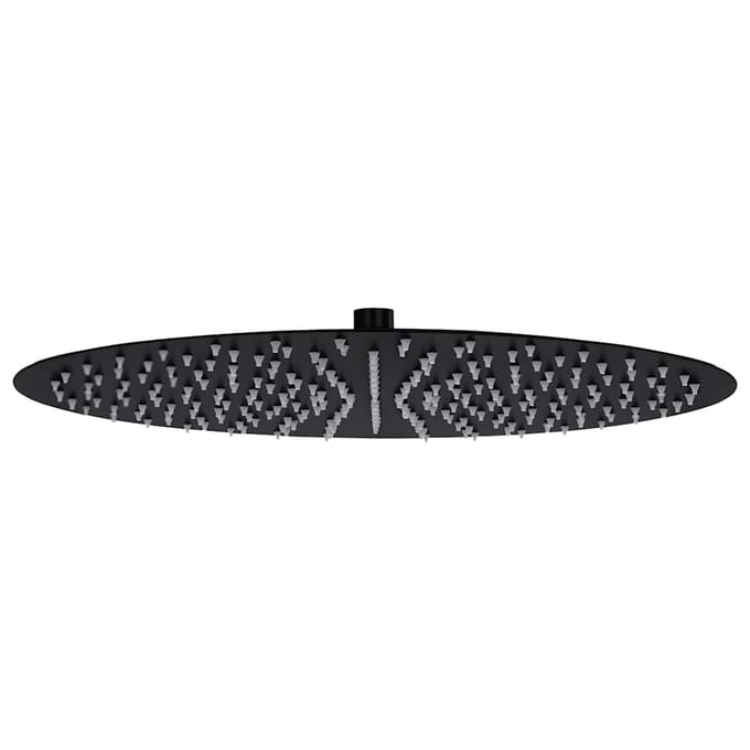 vidaXL - Regendouchekop - rond - 40 - cm - roestvrij - staal - zwart