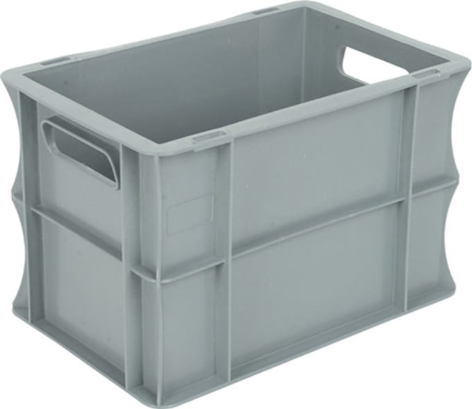 Kunststof stapelbak - - Rood - 260 mm x 505 mm x 165 mm- - Polymethylmethacrylaat (PMMA) - -