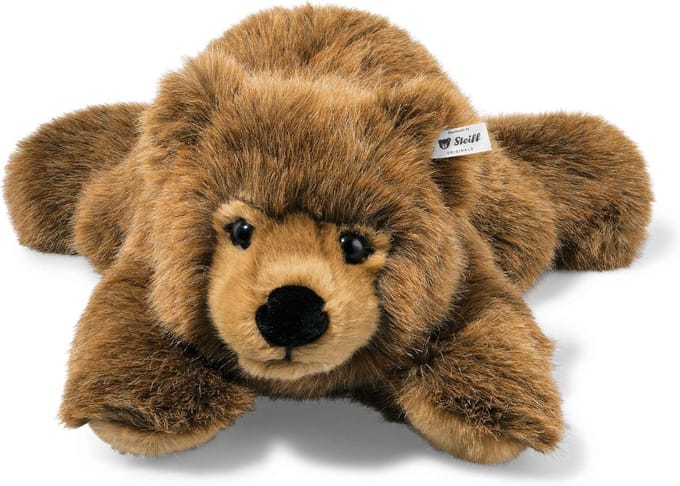 Liggende Bruine Teddybeer 45 cm Zacht Pluche Knuffel