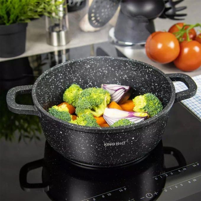 Kinghoff 1595 - Braadpan - met Aromaknop - 24 cm - 4.5 liter