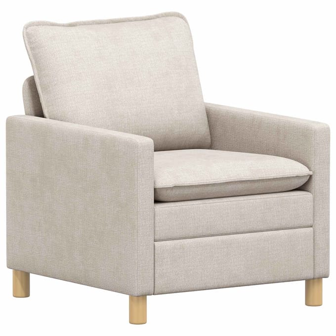 vidaXL - Bank - Crèmekleurig - 76 - x - 81 - x - 87,5 - cm - Polyester
